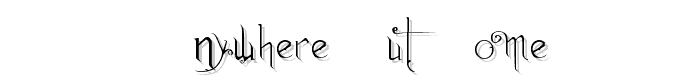 Anywhere But Home font